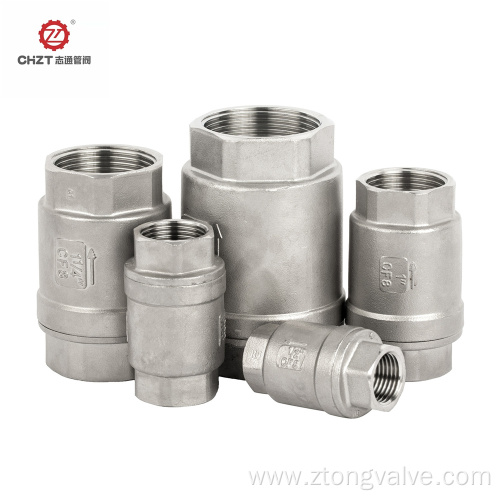 Threaded vertical non-return valve for water